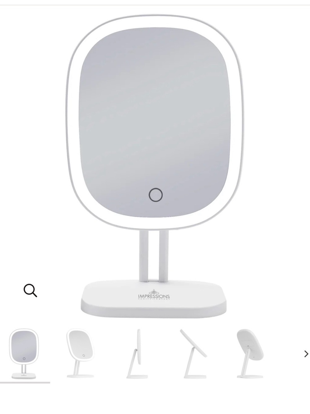Impressions LED Lighted Vanity Mirror - White